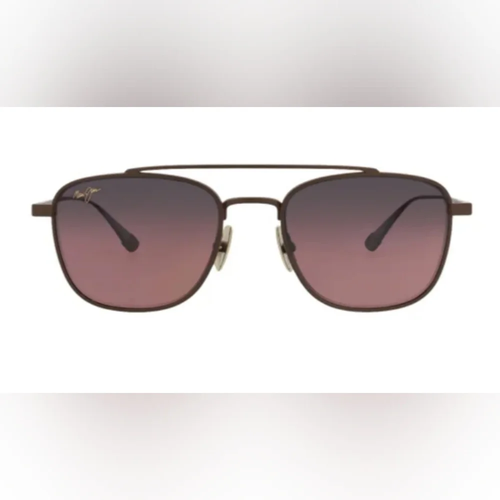 NEW! Maui Jim Kahana RS6401 Unisex Brown Rose Polarized Sunglasses Titanium NWT!